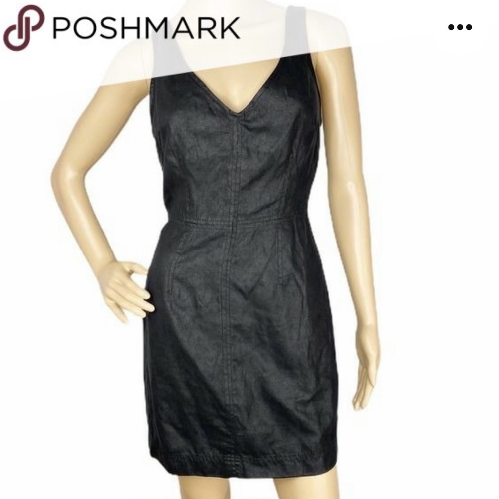 URBAN Outfitters Silence + Noise Black Deep V Rear Zipper Dress Size 4